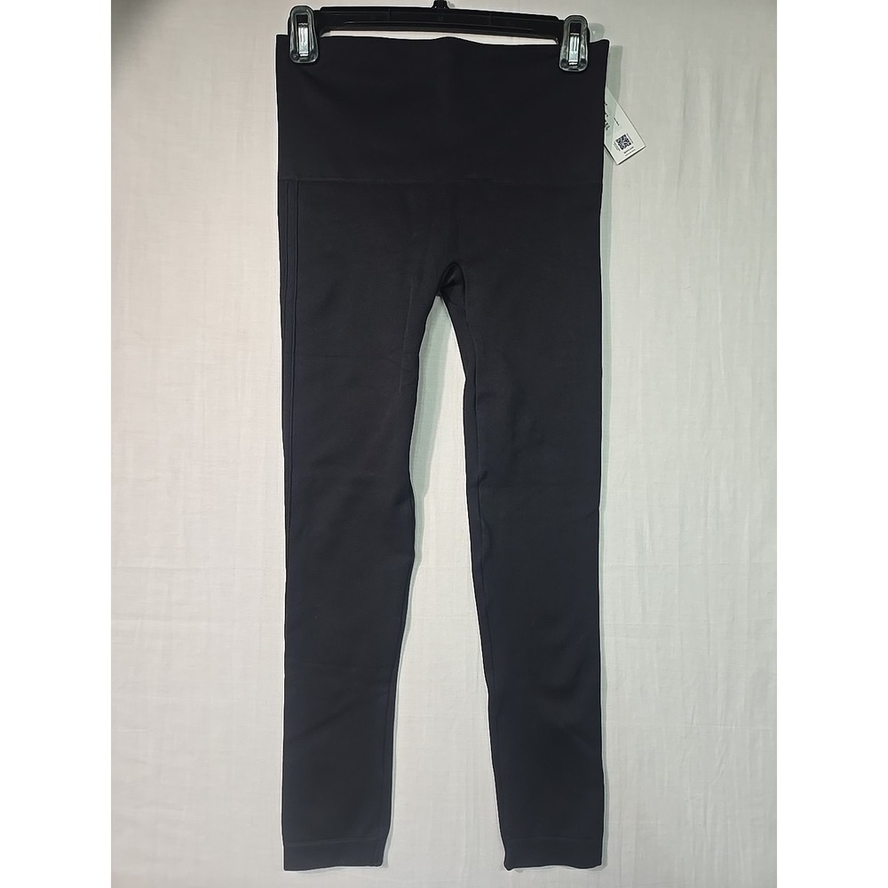 New Spanx Ecocare Seamless Ankle Leggings Women's M Very Black Mid Rise 20344R